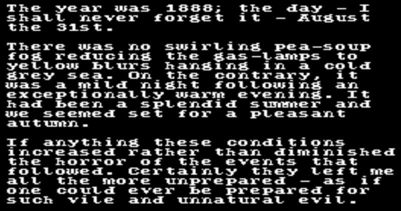 Jack the Ripper 1987 detective game online game