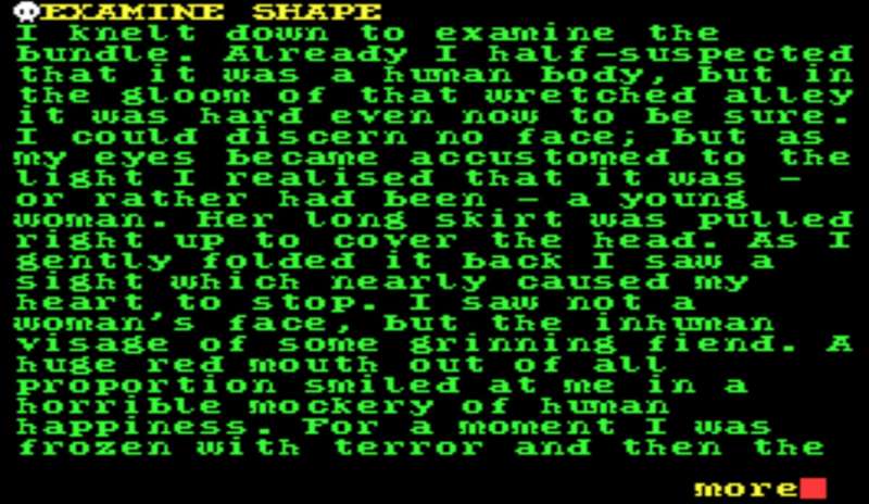Jack the Ripper 1987 detective game game adaptation
