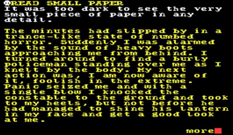 Jack the Ripper 1987 detective game game adaptation