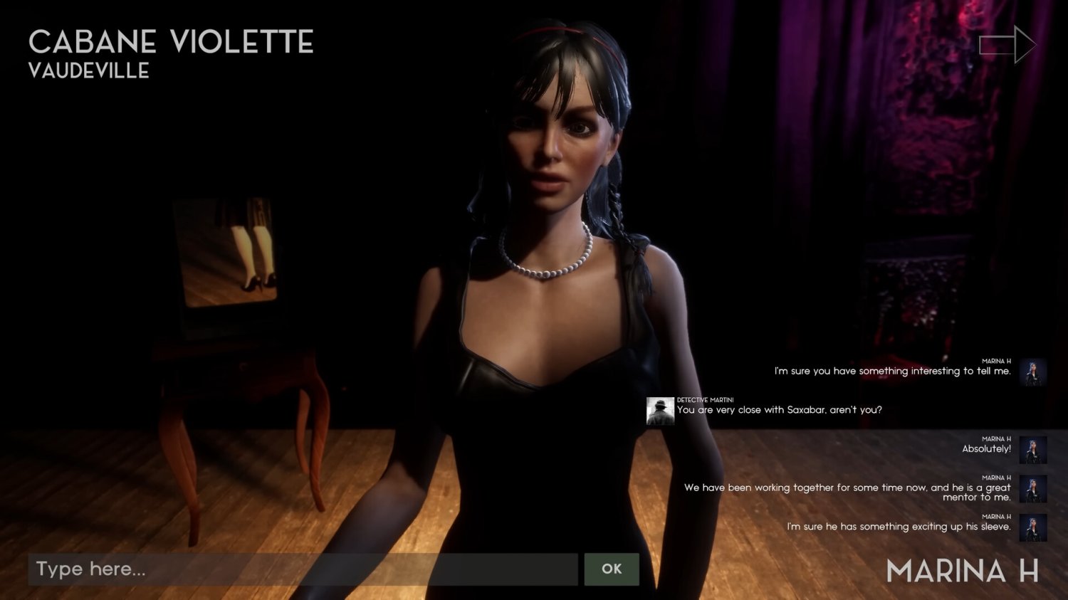 Vaudeville 2023 detective game game about